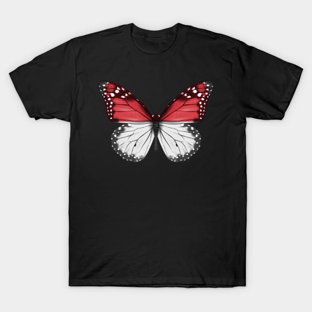 Indonesian Flag  Butterfly - Gift for Indonesian From Indonesia T-Shirt by Country Flags